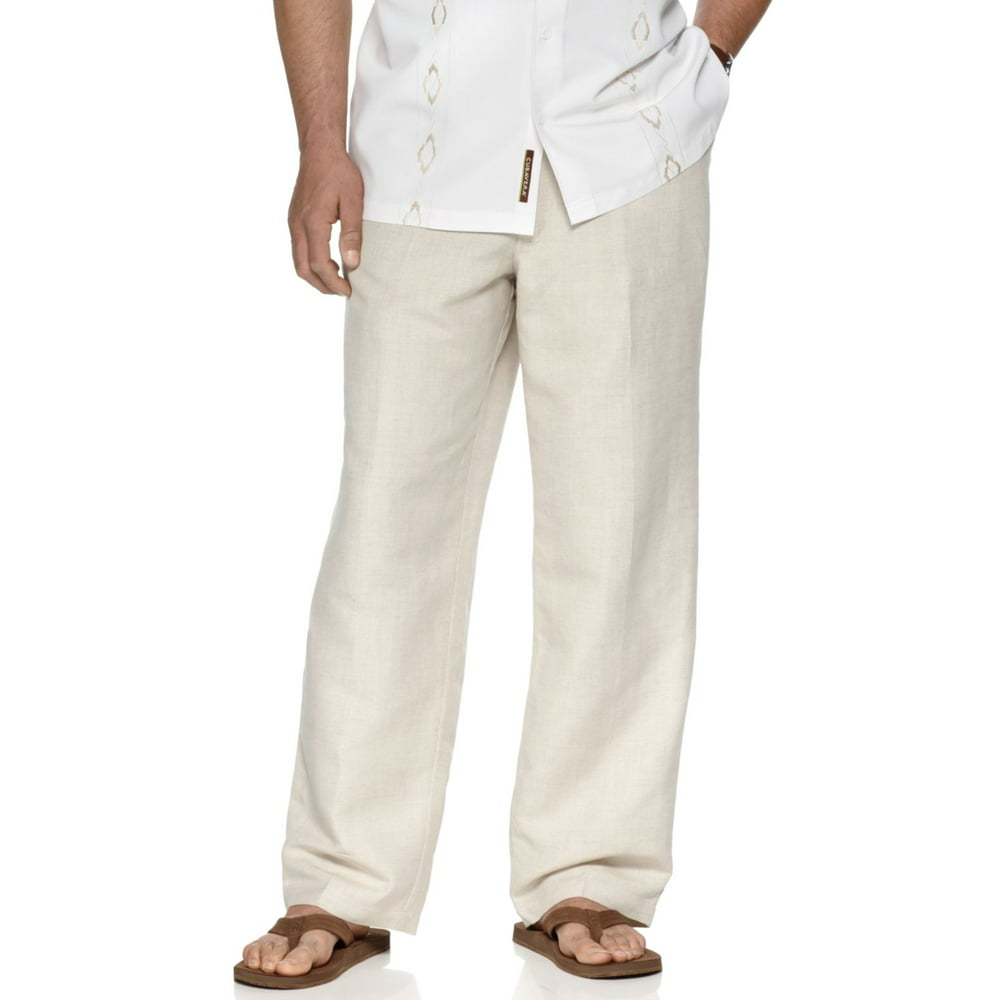 Cubavera - Mens Pants Drawstring Linen Blend Big 5X - Walmart.com ...