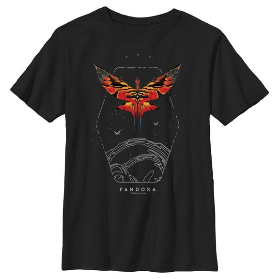 Boy's Avatar Great Leonopteryx Badge  Graphic Tee Black X Small