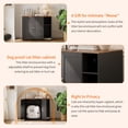 thumbnail image 2 of Gaderth Dog-Proof Large Cat Litter Box Enclosure with Scratch Pad,  Multi-Functional Indoor Cat House, Large Automatic Litter Box Furniture for Placing Self-Cleaning Litter Box, 2 of 6