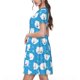 thumbnail image 2 of Balery Cute Polar Bear Vestidos sueltos de manga corta para mujer, vestidos de verano 2025, vestidos casuales de corte A con vuelo., 2 of 6