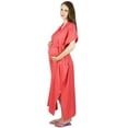 thumbnail image 2 of Bimba Maternity Kaftan Belt Nursing Night Gown| Front Buttons| Baby Shower Gift, 2 of 8