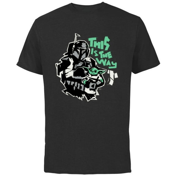 Star Wars The Mandalorian and Grogu This is the Way Raw - Short Sleeve Cotton T-Shirt for Adults - Customized-Black
