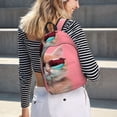 thumbnail image 5 of Lsque Cool Cat Pink Sunglasses Pattern Canvas Daypack, Durable Backpack, High-quality Versatile Backpack,Vintage Compact Backpack-Medium, 5 of 5