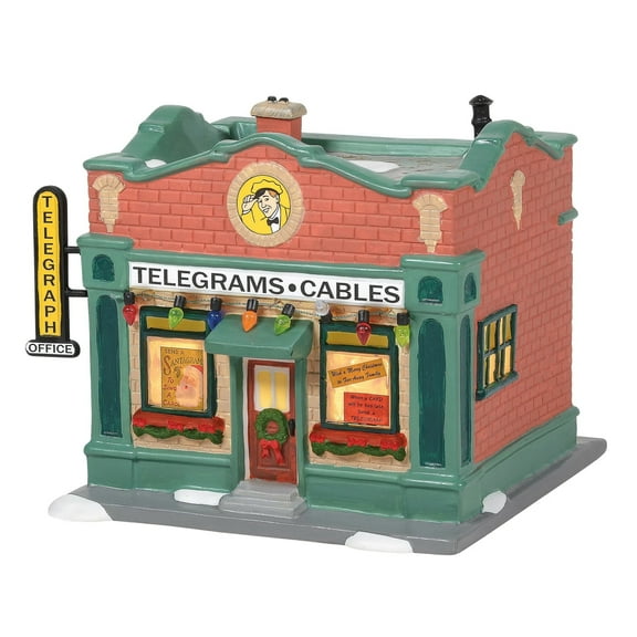 Department 56 A Christmas Story Hohman Telegraph Office Village Building 5.4in H