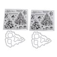 thumbnail image 1 of 2 Uds Sellos Transparentes Troqueles de Corte de Sellos Patrón de Alce de árbol de Navidad de Acero Al Carbono para Manualidades Manualidades álbum de Recortes, 1 of 8