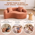 thumbnail image 6 of LUCKHAO Donext Inspired Chenille Sofa with Dual Seat Depth, 400lbs Capacity No-Assembly Loveseat,Meditation Sofa for Small Spaces,Living Room(Orange), 6 of 7