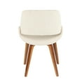 thumbnail image 5 of Fabrico Mid-Century Modern Dining/Accent Chair in Walnut and Cream Noise Fabric by LumiSource - Set of 2, 5 of 7