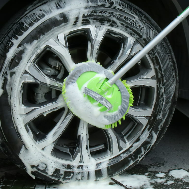 MATCC 62” Car Wash Brush with Long Handle Car Wash Mop Mitt Sponge Chenille  Microfiber Car Cleaning Supplies Tools Scr…
