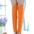 thumbnail image 6 of IDALL Socks for Women,Crew Socks Fashion Women Winter Warm Leg Warmers Knitted Crochet Long Socks Ankle Socks,No Show Socks Orange, 6 of 7
