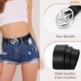 thumbnail image 4 of WHIPPY Leather Belt for Women Men Black Leather Belts for Jeans, 4 of 6
