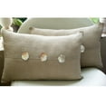 thumbnail image 3 of Ecru Lumbar Pillow Cover, Mother Of Pearls Lumbar Pillow Cover, 12x18 inch (30x45 cm) Lumbar Pillow Cover, Rectangle Cotton Linen Lumbar Pillow Cover, Solid - Natural Pearlized, 3 of 4