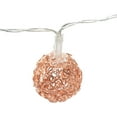 thumbnail image 3 of Perfect Holiday Moroccan Rose Gold String Lights in Stars, Woven Balls - Battery Operated, Woven Balls, 3 of 5