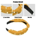 thumbnail image 4 of Unique Bargains 1 Pcs Hairband for Women Satin Knotted Pearl Headband Yellow 1.1 Inch Wide, 4 of 7