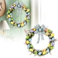thumbnail image 6 of Spring Eggs Wreath Decor, 17.7 Inch Easter Vine Wreath with Artificial Leaves, Multicolor Rustic Home Decoration for Front Door, Wall, Porch, Indoor & Outdoor Summer Spring Easter Decor, 6 of 7