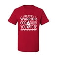 thumbnail image 2 of Wild Bobby Be The Warrior God Called You To Be Inspirational/Christian Men Graphic Tee, Red, Large, 2 of 5