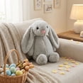 thumbnail image 4 of Bunny Stuffed Animal, 17.71in Cute Rabbit Plush, Easter Decor Gift Soft Bunny Plush Long Ear Stuffed Animal (Pink), 4 of 5