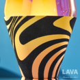 thumbnail image 2 of Lámpara Lava® - Base flocada con degradado Groovy de 14,5'' - La luz de movimiento original - Cera amarilla y líquido morado - Artículo n.º 2015, 2 of 5