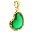 thumbnail image 5 of 18K Gold Over Brass Natural Green Onyx Pendant Jewelry PM-1742 TGP1009_B, 5 of 6