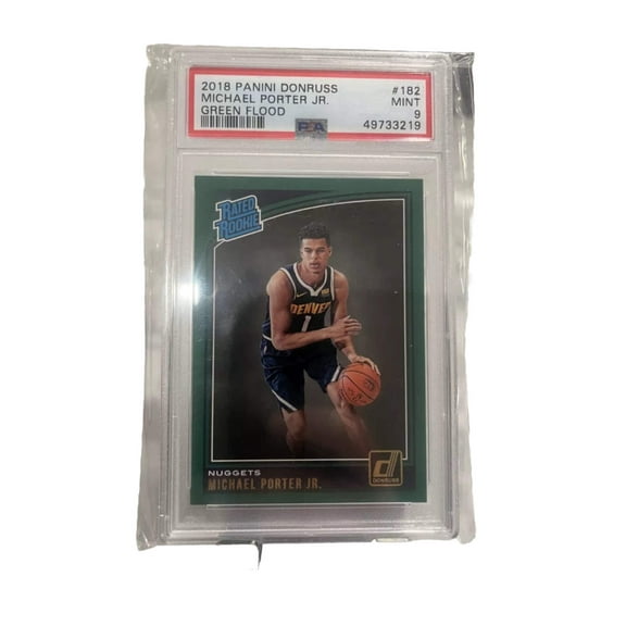 2018-19 Donruss #182 Michael Porter Jr. Green Flood PSA 9