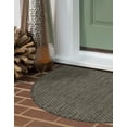 thumbnail image 3 of Unique Loom Outdoor Solid Collection Area Rug (2' 2" x 3' 7" Hearth Black/Ivory), 3 of 11