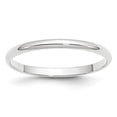 thumbnail image 5 of 10K White Gold 2mm Light Weight Half Round Band Ring Size 11.5, 5 of 7