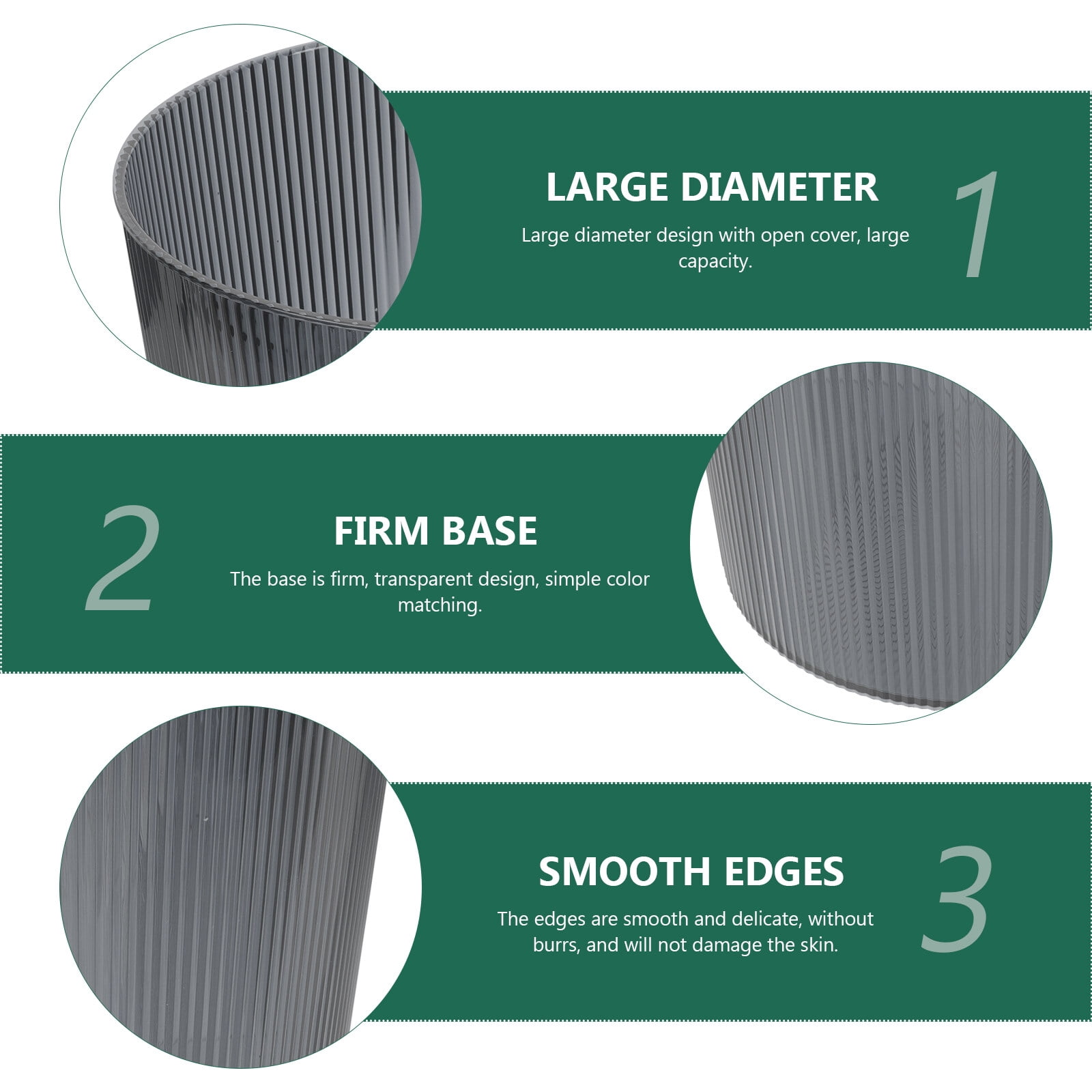 unbranded Garbage Recycling Containers Waste Bin Wastebasket Green