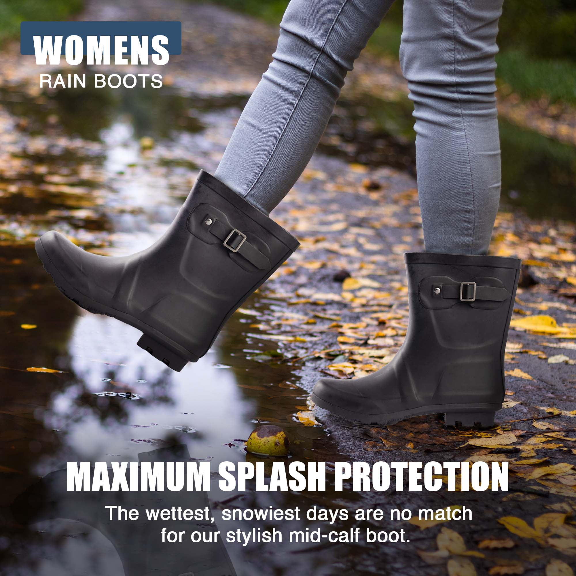 Women's refined slim hotsell fit short rain boots