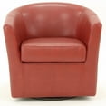 thumbnail image 5 of Fox Hill Trading Windsor Faux Leather Swivel Chair, Red, 5 of 5