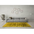 thumbnail image 3 of Ahgly Company Indoor Round Oriental Yellow Industrial Area Rugs, 8' Round, 3 of 4
