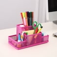 thumbnail image 6 of Aetherz Desk Organizer and Mesh Pen Holder, 4 Compartment Black Metal Desk Caddy for Office Supplies, Pencils, Scissors | Teacher & Student Desktop Organizer, 6 of 8