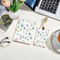 thumbnail image 4 of Passport Holder Luggage Tag Pink Floral Passport Cover Colorful Wildflowers Print Leather Wallet Book Case Organizer Cards Protector, 4 of 9