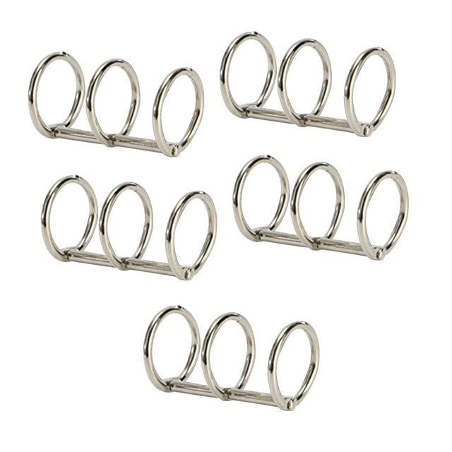Carpetas de Hojas Metálicas Sueltas Zulema 5x 3 Anillos Plata 25mm
