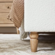 My Texas House Flynn Boucle Platform Bed, Queen, Cream