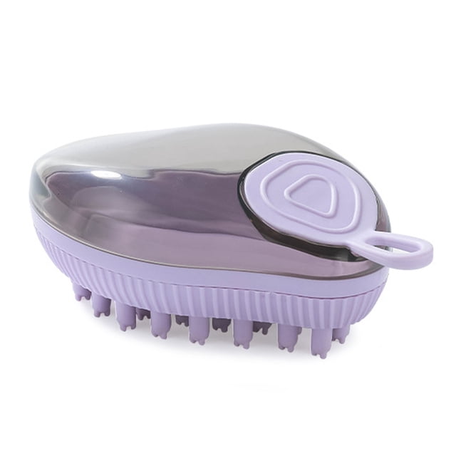 Peine de baño para perros y gatos, cepillo de aseo para perros, cepillo de masaje para cachorros, cepillo de limpieza para el cuidado del pelaje, dispensador de champú suave