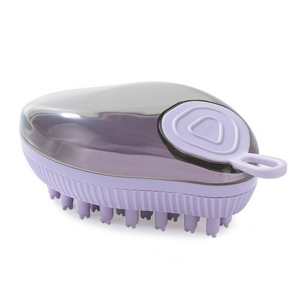 Peine de baño para perros y gatos, cepillo de aseo para perros, cepillo de masaje para cachorros, cepillo de limpieza para el cuidado del pelaje, dispensador de champú suave