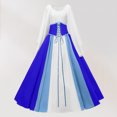 thumbnail image 1 of Vestido largo con corsé para mujer vestido vintage con volantes y cuello redondo traje de vacaciones holgado, 1 of 7