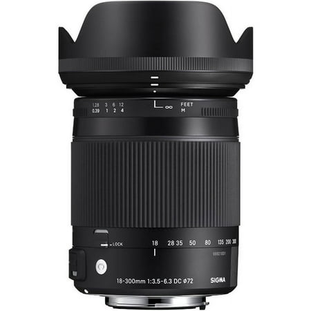 Sigma - 18-300mm f/3.5-6.3 DC Macro OS HSM Optical Zoom Lens for Canon EF - Black