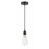 Innovations 616-1P-BK-BB95LED Edison 1 Light 5 inch Mini Pendant, Matte Black
