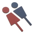 thumbnail image 4 of GAXIRE 2Pcs Bright Color Toilet Sign for Women Bathroom Simple Design Wall Mounting 3.4x3.4x0.2in, 4 of 8