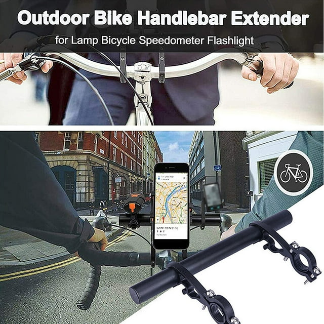 Bicycle Handlebar Extender 25cm Bike Extension Double Bicycle Speedometer Clamps Speedometer Bracket Holder, Carbon
