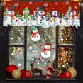 thumbnail image 6 of Curtain Valance Christmas Tree, 54x18 Inch Snowflake Christmas Snowman Pine Tree Short Curtains Doorway Decoration, Xmas Drapes Curtains Home Decor for Kitchen Living Room Bedroom, 6 of 7