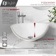 thumbnail image 3 of Stylish Vessel 16" White Porcelain Round Bathroom Sink P-224, 3 of 10