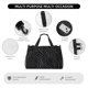 thumbnail image 4 of Disketp Abstract Black And White Waves Bolsa de Viaje Tipo Duffle, Bolso de Mano para Fin de Semana para Mujer, Bolsa de Gimnasio Ligera para Hombre, Esencial para Viajes, 4 of 7