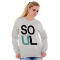 thumbnail image 3 of Matching Set for Couples Soul Mates Unisex Plus Fleece Graphic Sweatshirt Brisco Brands 2X, 3 of 6
