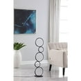 thumbnail image 4 of 38.5" In Else Nordic Modern 5-Ring Shaped Matte Black Led Metal Table Lamp, 4 of 8
