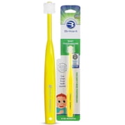 Brilliant Baby Toothbrush, Ages 4–24 Months, Soft Bristles, Round Head, Yellow, 1-Pack