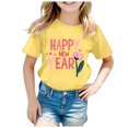 thumbnail image 4 of Tanghaowl Girls Shirts Kids New Year 2025 Printed Short Sleeve T Shirt Tops Casual Girls Easter Shirt, 4 of 4