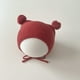 thumbnail image 4 of Gorro de ganchillo para bebé, gorro con orejas de oso bonito para niños y niñas, gorros con orejeras para otoño e invierno, gorro cálido, 4 of 5