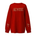 thumbnail image 4 of Hauaitttt Aunt Sweatshirt Auntie Embroidered Sweatshirt Auntie Letter Print Long Sleeve Pullover Top for Aunt Full Zip Athletic Sweatshirt Womens Sweatshirt Lined Hoodies for Women Bohemian Sweaters, 4 of 4
