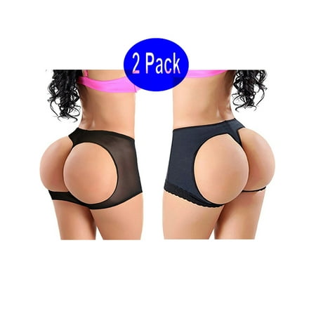 

LELINTA Women s Seamless Butt Lifter Panties Body Shaper Boyshorts Tummy control Shapewear Underwear 2-Pack